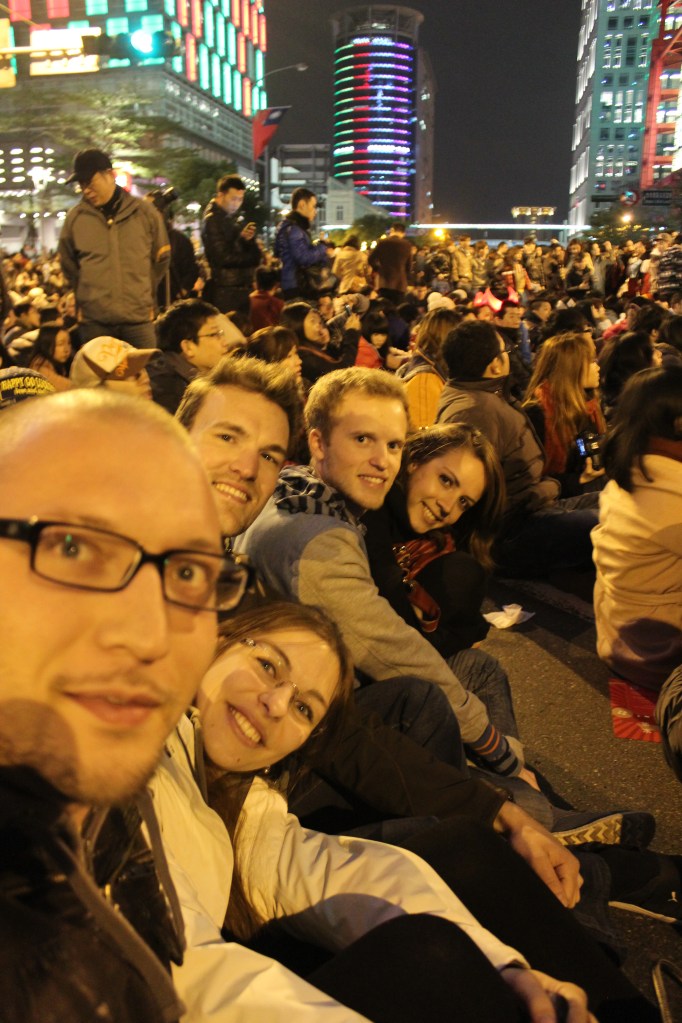 Sitting in the crowd