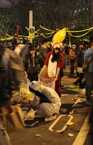 Cleaning after the firework